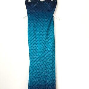 Mermaid Prom Sparkly Ombre Strapless Dress Juniors 5